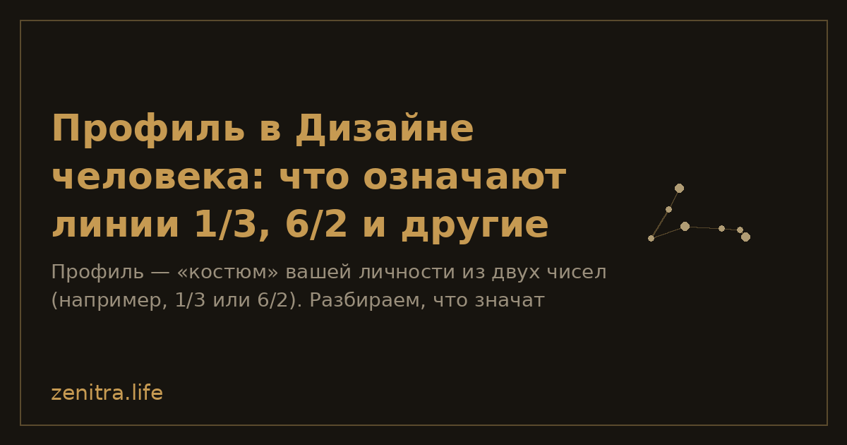 Профиль в Дизайне человека: что означают линии 1/3, 6/2 и другие