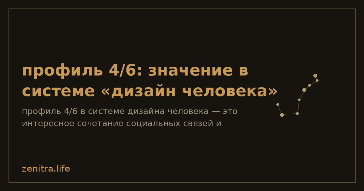 профиль 4/6: значение в системе «дизайн человека»