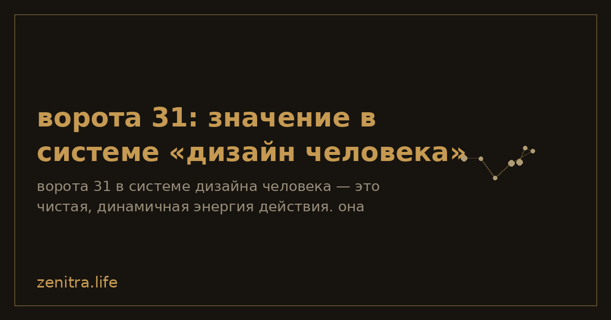 ворота 31: значение в системе «дизайн человека»