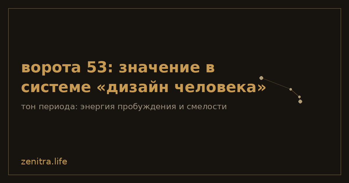 ворота 53: значение в системе «дизайн человека»